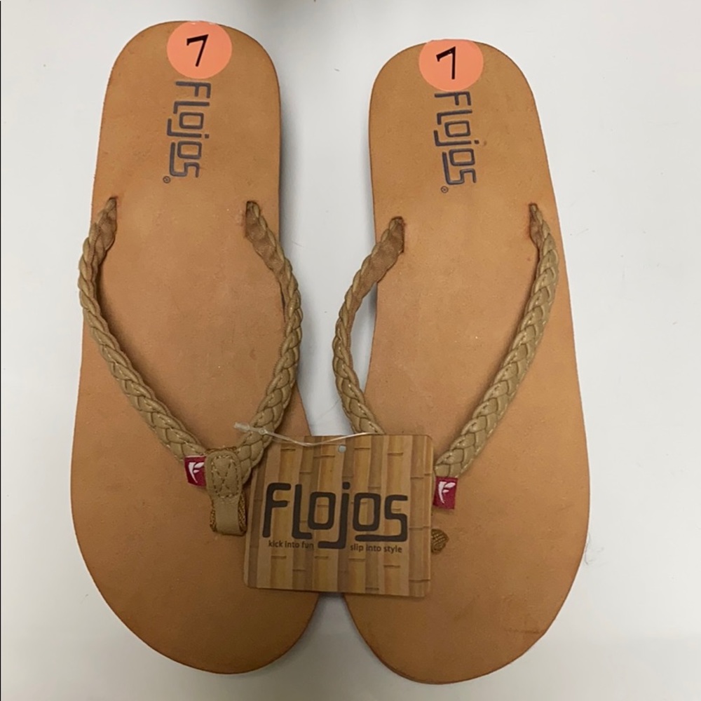 FLojos Hayley Thong Platform Wedge Sandal 7 NWT